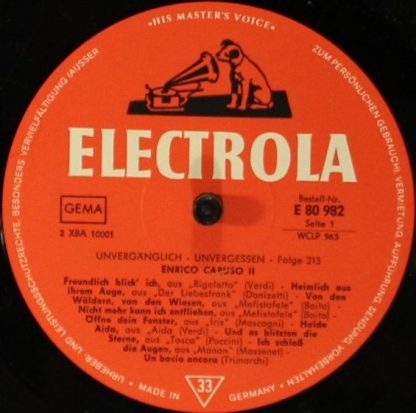 Electrola E 80 982 - Enrico Caruso - II - Image 4