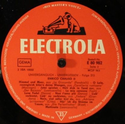 Electrola E 80 982 - Enrico Caruso - II - Image 3