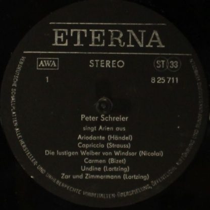 Eterna 8 25 711 - Peter Schreier Singt Arien - Image 4