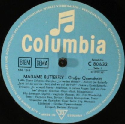 Columbia STC 80632 - Puccini Madame Butterfly - Grosser Querschn - Image 3