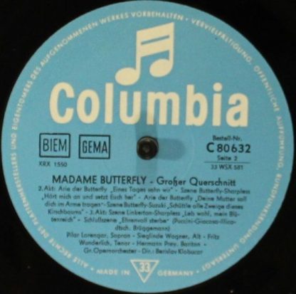 Columbia STC 80632 - Puccini Madame Butterfly - Grosser Querschn - Image 4