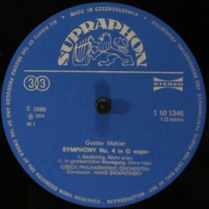 Supraphon 1110 1346 - Symphony No. 4 In G Major - Image 3