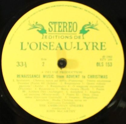 L'Oiseau-Lyre OLS 153 - Renaissance Music from Advent to Christm - Image 3