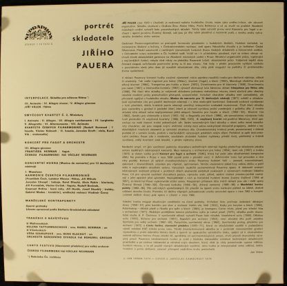 Supraphon 1 19 1570 - Portrét Skladatele - Image 2