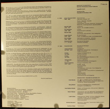 Not On Label F 666.319 - Banchetto Musicale - Image 2