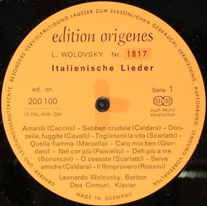 edition origenes 200 100 - Italienische Und Amerikanische Lieder - Image 4