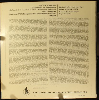 Eterna 7 20 068 - Glockenlieder Op. 22 (Spitteler) / Morgen, Op. - Image 2