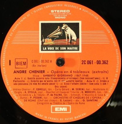 EMI 2 C 061-00362 - Andrea Chenier - Image 3