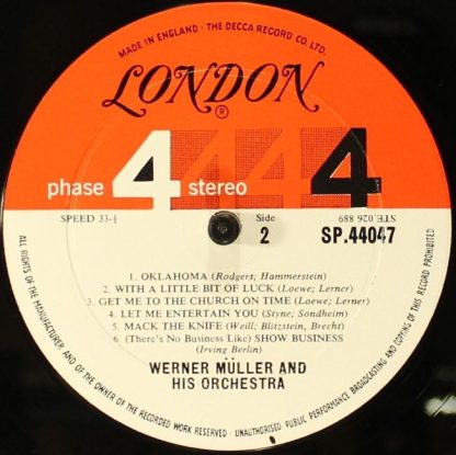 London Records SP 44047 - Werner Müller On Broadway - Image 6