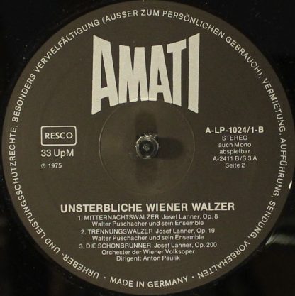 Amati A-LP-1024/1-4 - Unsterbliche Wiener Walzer - Image 3