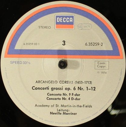 DECCA 6.35259 EX - 12 Concerti Grossi Op. 6 (Mit Dem »Weihnachts - Image 9