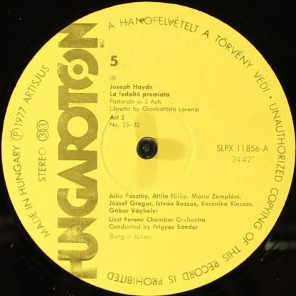 Hungaroton SLPX 11854-57 - Joseph Haydn: La fedeltà premiata - Image 7