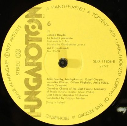 Hungaroton SLPX 11854-57 - Joseph Haydn: La fedeltà premiata - Image 8