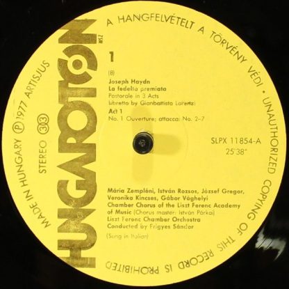 Hungaroton SLPX 11854-57 - Joseph Haydn: La fedeltà premiata - Image 3