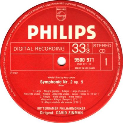Philips 9500 971 - Symphony No. 2 "Antar" - Russian Easter Festi - Image 3