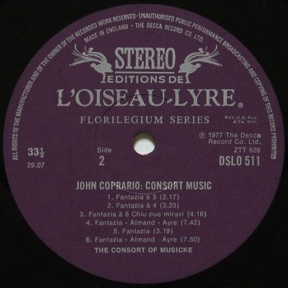 L'Oiseau-Lyre DSLO 511 - Songs Of Mourning ∙ Consort Music - Image 4