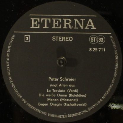 Eterna 8 25 711 - Peter Schreier Singt Arien - Image 3