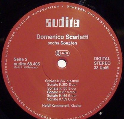 Audite 68.405 - Domenico Scarlatti 11 Sonaten Heidi Kommerell Kl - Image 3