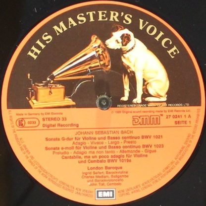 EMI 2702411 - London Baroque Violinsonaten = Violin Sonatas = So - Image 6
