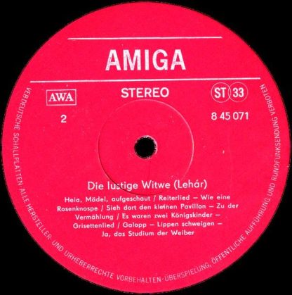 Amiga 8 45 071 - Die Lustige Witwe  (Querschnitt) - Image 3