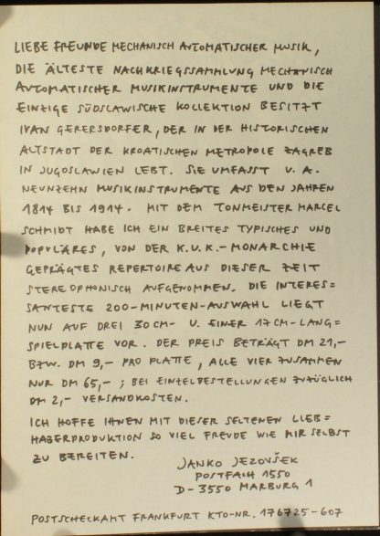J & Co 1012 - 1814-1914 (100 Jahre Mechanische Musikautomaten) - Image 6