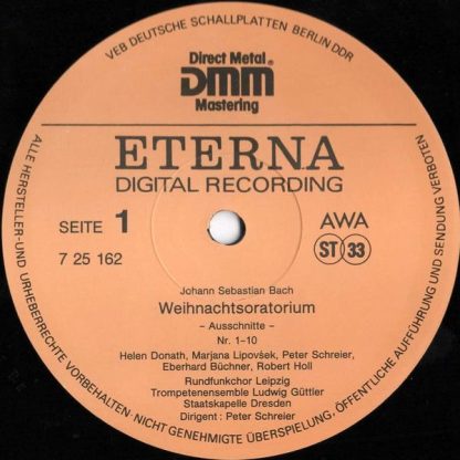 Eterna 7 29 162 - Weihnachtsoratorium (Ausschnitte) - Image 3