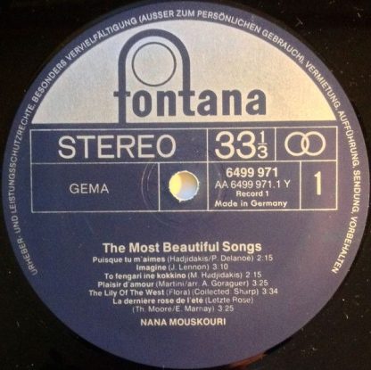 Fontana 6620 102 - The Most Beautiful Songs - Image 4