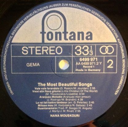 Fontana 6620 102 - The Most Beautiful Songs - Image 5