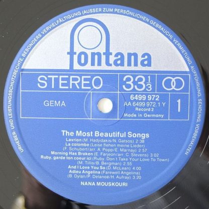 Fontana 6620 102 - The Most Beautiful Songs - Image 6