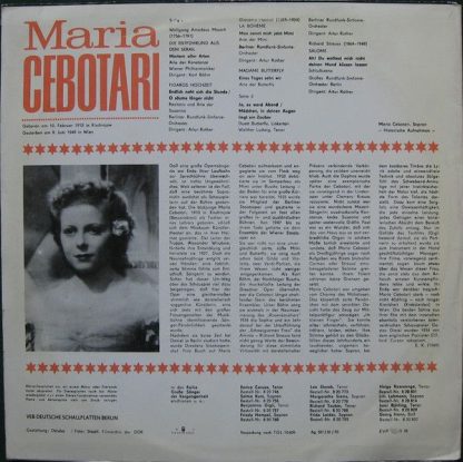 Eterna 8 20 945 - Maria Cebotari, Sopran - Image 2