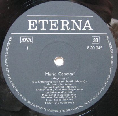 Eterna 8 20 945 - Maria Cebotari, Sopran - Image 3