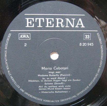Eterna 8 20 945 - Maria Cebotari, Sopran - Image 4