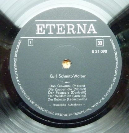 Eterna 8 21 098 - Karl Schmitt-Walter - Bariton - Image 3