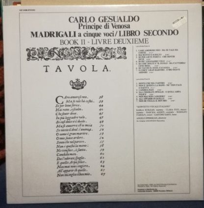 Ars Nova VST 6196 - Carlo Gesualdo Principe De Venosa  Madrigali - Image 2