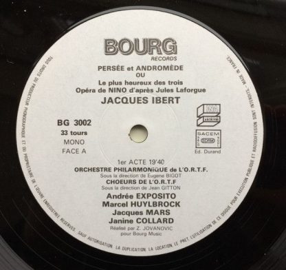 Bourg Records BG 3002 - Persée Et Andromède Ou Le Plus Heureux D - Image 3