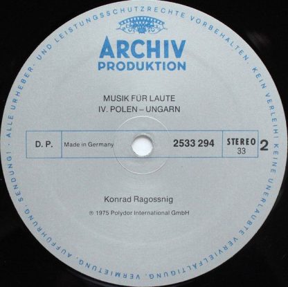 Archiv Produktion 2533 294 - Musik Für Laute, IV. Polen-Ungarn - Image 6