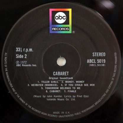 ABC Records ABCL 5019 - Cabaret - Original Sound Track Recording - Image 4