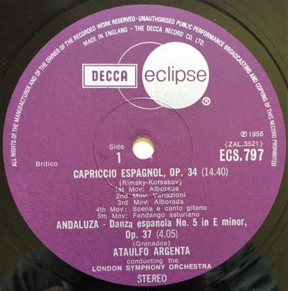 Decca Eclipse ECS 797 - Capriccio Espagnol - Andaluza - Espna - - Image 3