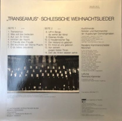 Deutsche Harmonia Mundi HM/IOM 690 D - 'Transeamus' Schlesische - Image 2