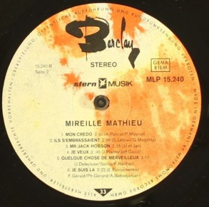 Barclay MLP 15.240 - Mireille Mathieu - Image 4
