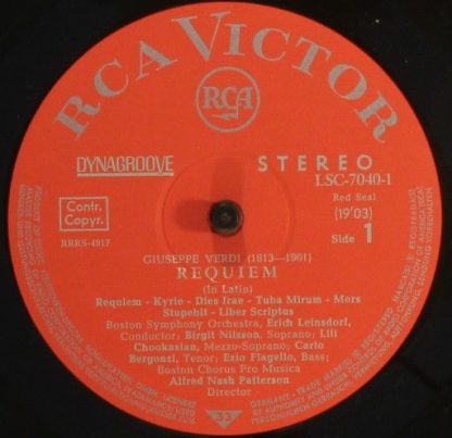 RCA Victor Red Seal LSC-7040 - Verdi - Requiem - Image 3