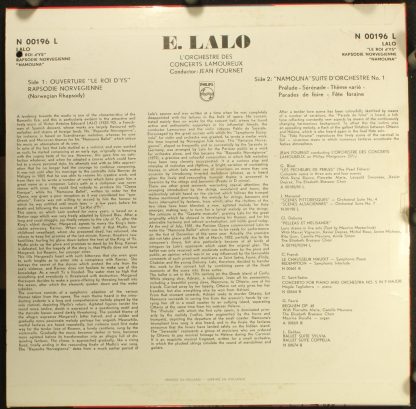 Philips N 00196 L - Ouverture "Le Roi D'Ys" · Rapsodie Norvégien - Image 2