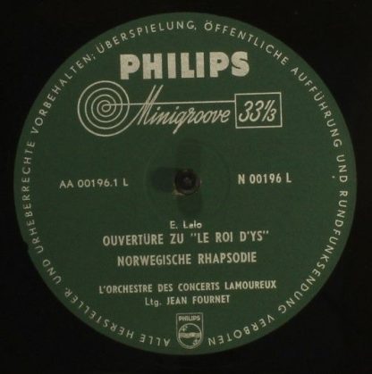 Philips N 00196 L - Ouverture "Le Roi D'Ys" · Rapsodie Norvégien - Image 4