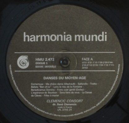 Harmonia Mundi HM 2.472 - Danses Du Moyen-Age - Image 4