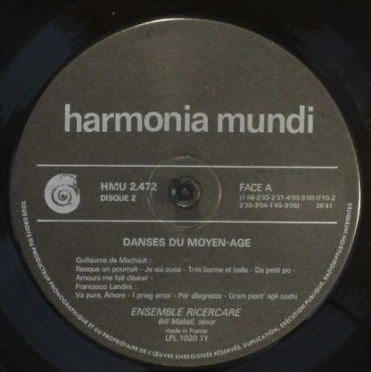 Harmonia Mundi HM 2.472 - Danses Du Moyen-Age - Image 5