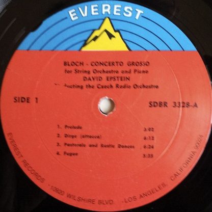 Everest 3328 - Bloch: Concerto Grosso For String Orchestra And P - Image 3