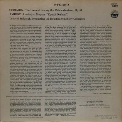 Everest LPBR 6032 - The Poem Of Ecstasy (Le Poeme D’Extase) Op. - Image 2