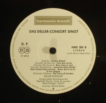 Harmonia Mundi HMS 204 - Madrigale & Chansons - Image 4