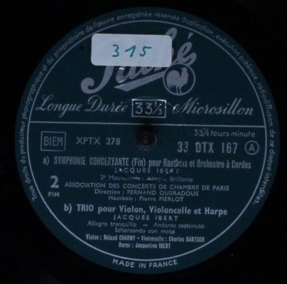 Pathé DTX 167 - Symphonie Concertante Pour Hautbois Et Archestre - Image 4