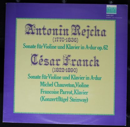 Schwann Musica Mundi VMS 1017 - Le Maître Antonin Rejcha L'Élève